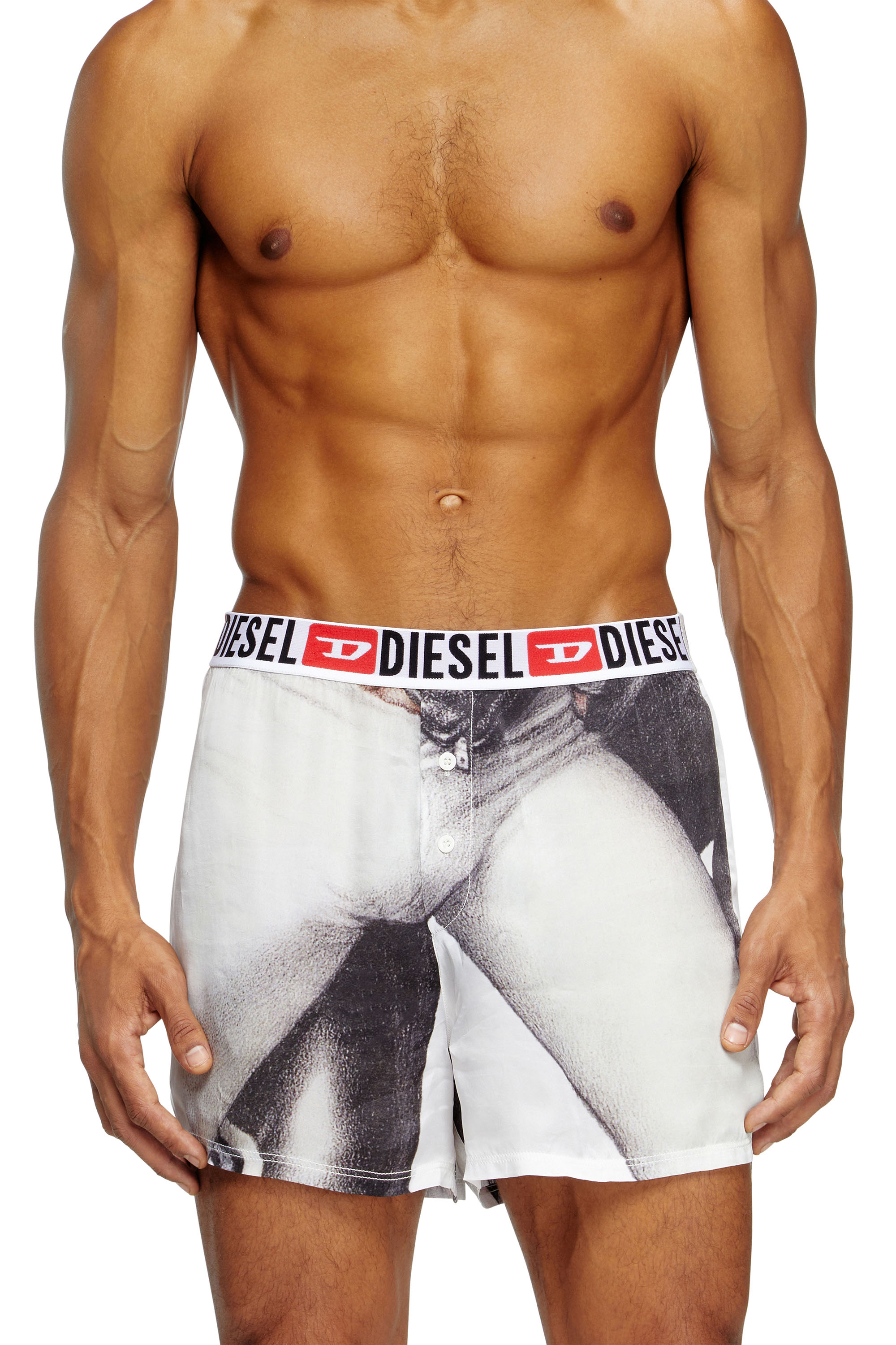 Diesel - Boxer shorts with graphic print - Boxer Woven - Man - White