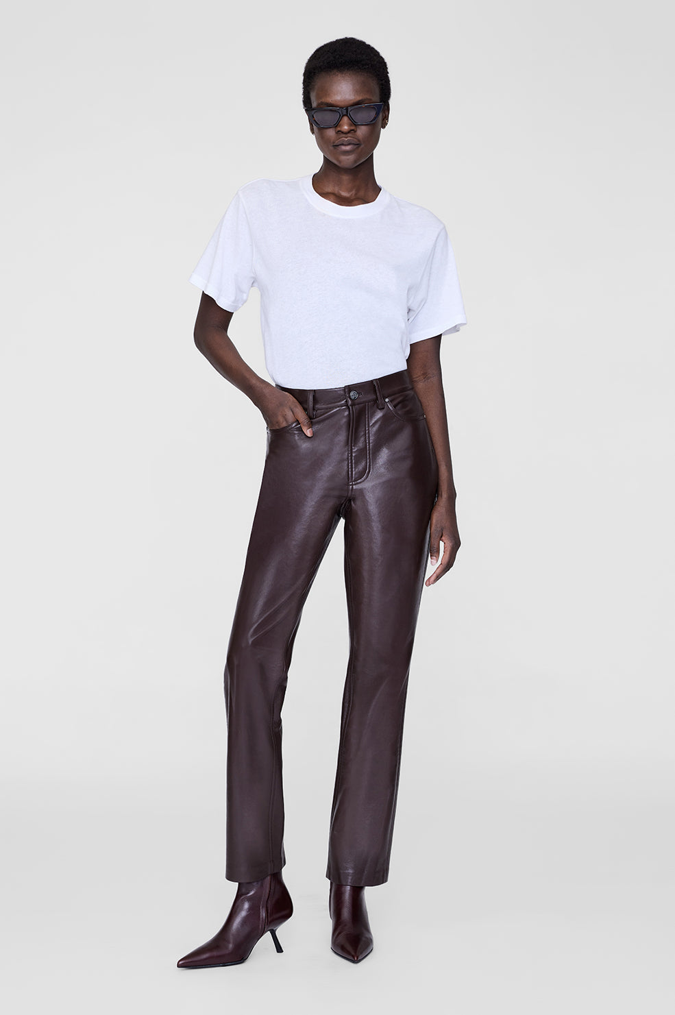 Bruno Pant - Deep Brown Recycled Leather