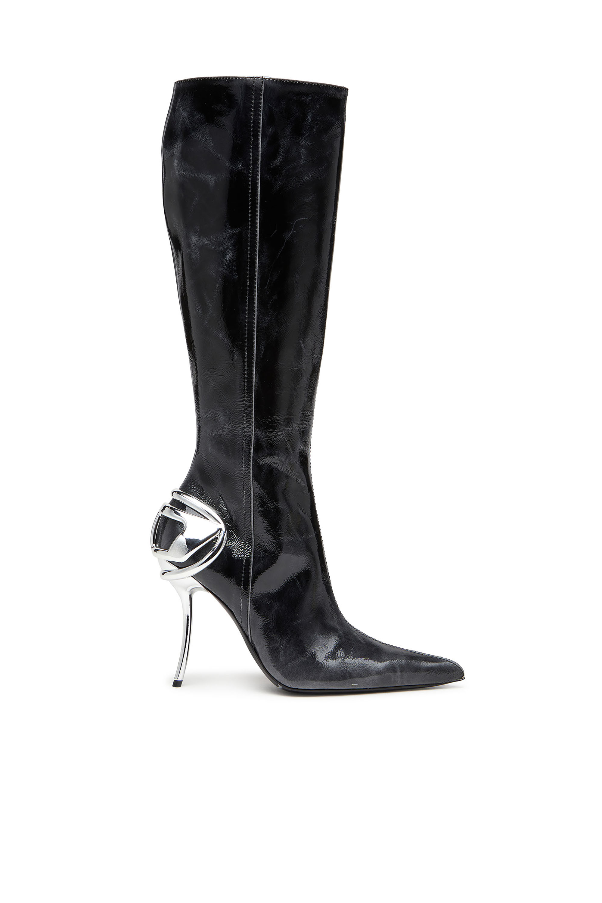Diesel - D-Ten & Half - Knee-high leather boots - Boots - Woman - Black