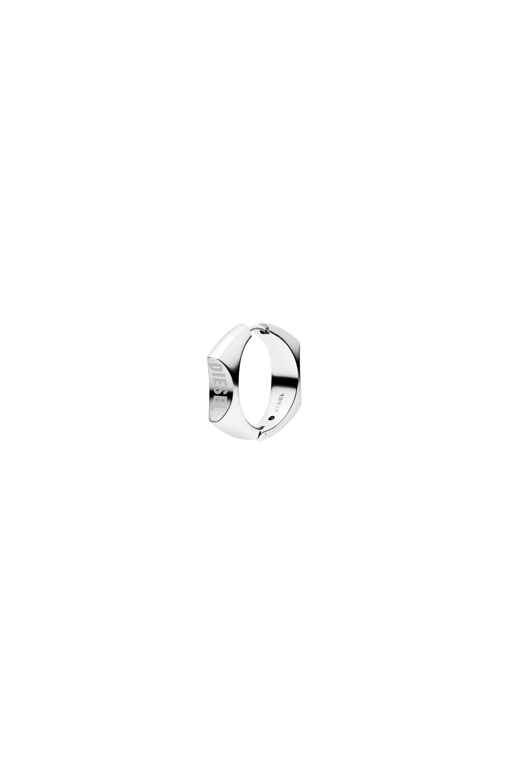 Diesel - Stainless steel hoop earring - Earrings - Unisex - Silver