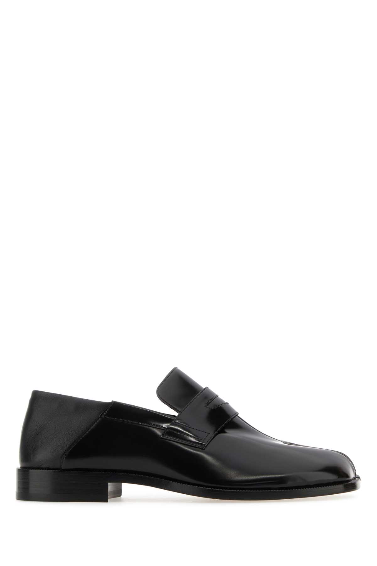 Maison Margiela Black Leather Tabi Loafers