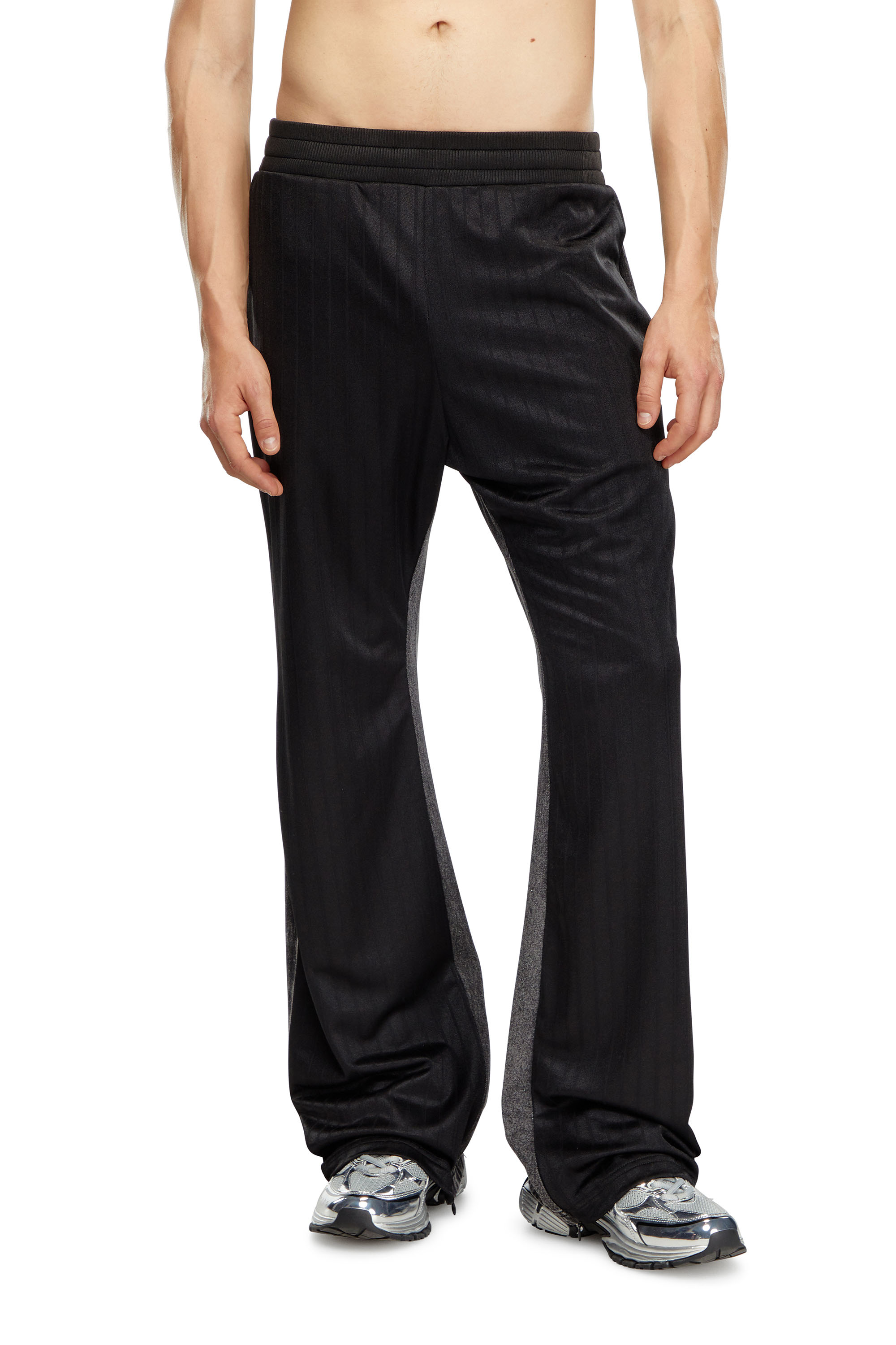 Diesel - Track pants in triacetate and denim - Pants - Man - Black
