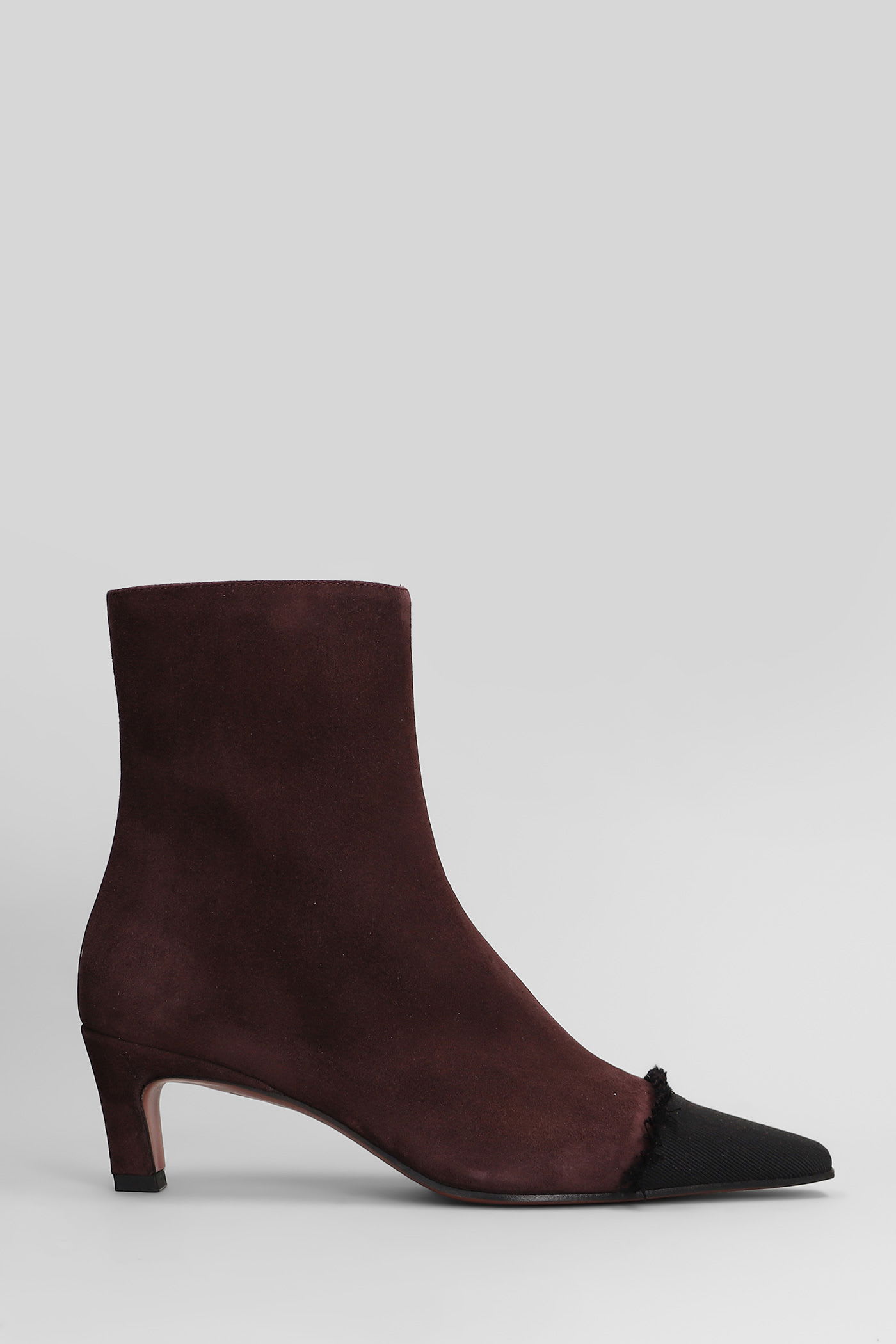 Roberto Festa Evari High Heels Ankle Boots In Viola Suede