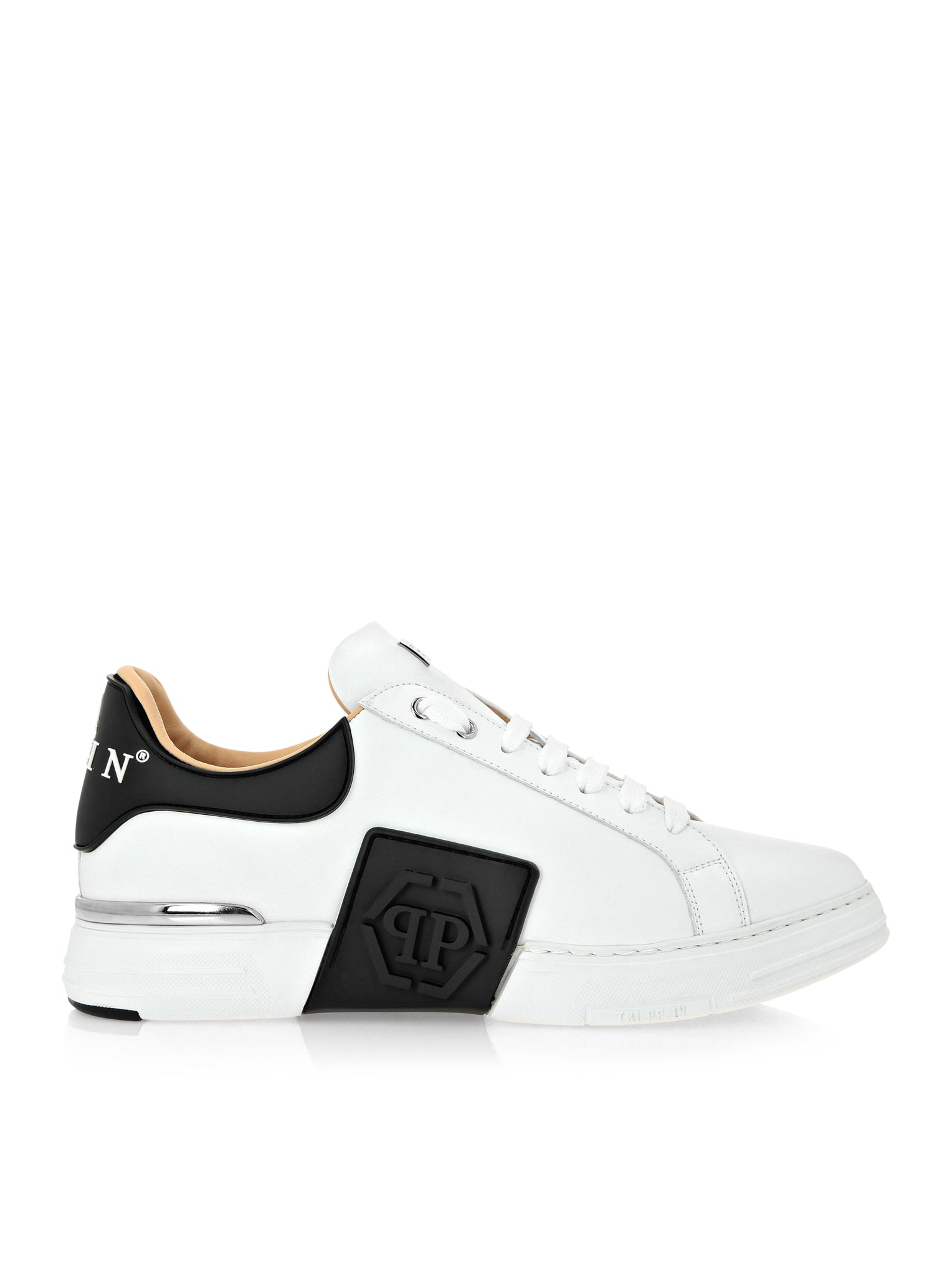 LO-TOP SNEAKERS PHANTOM KICK$ LEATHER HEXAGON - Philipp Plein - Man