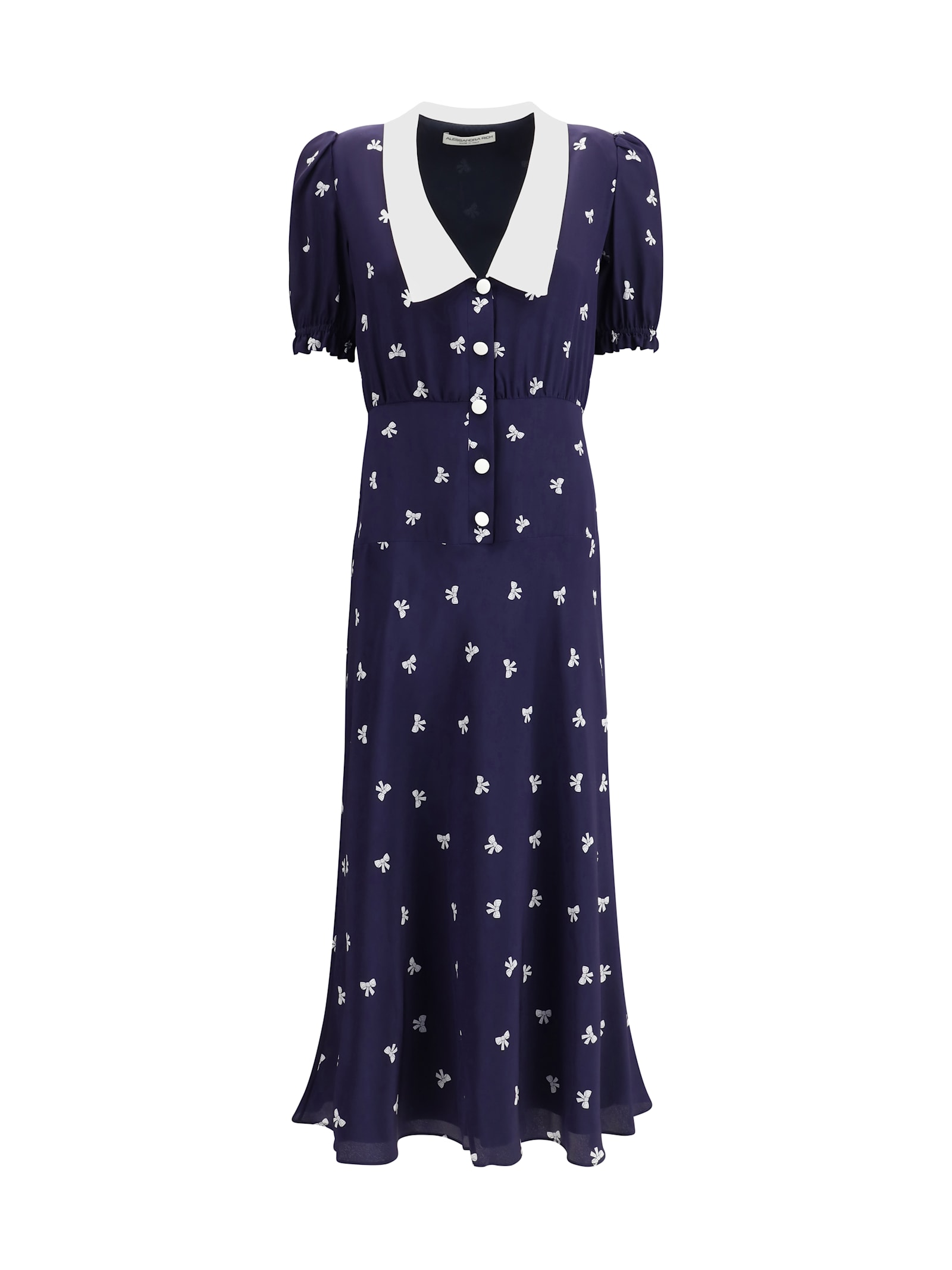 Alessandra Rich Bow Patterned Dress