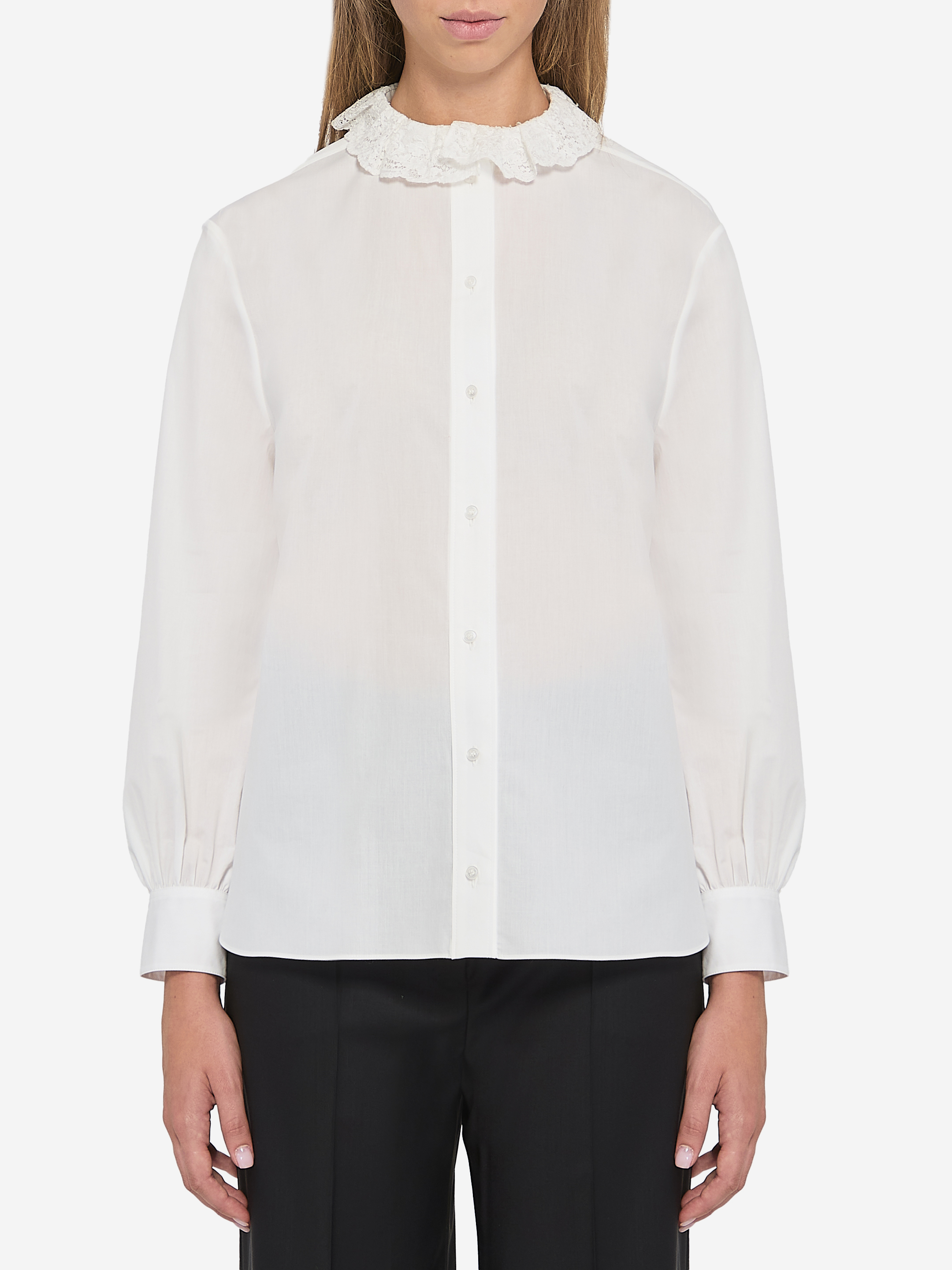Shirt in cotton poplin