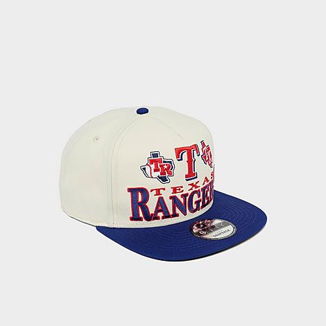 New Era Texas Rangers MLB Multi Logo 9FIFTY Snapback Hat in Chrome/Royal