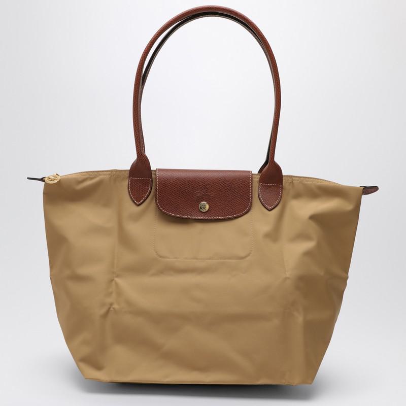 Longchamp Fawn-Coloured Le Pliage Original L Bag