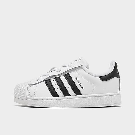 adidas Kids Toddler Originals Superstar II Stretch Lace Casual Shoes in Cloud White/Core Black/Cloud White Size: 4.0
