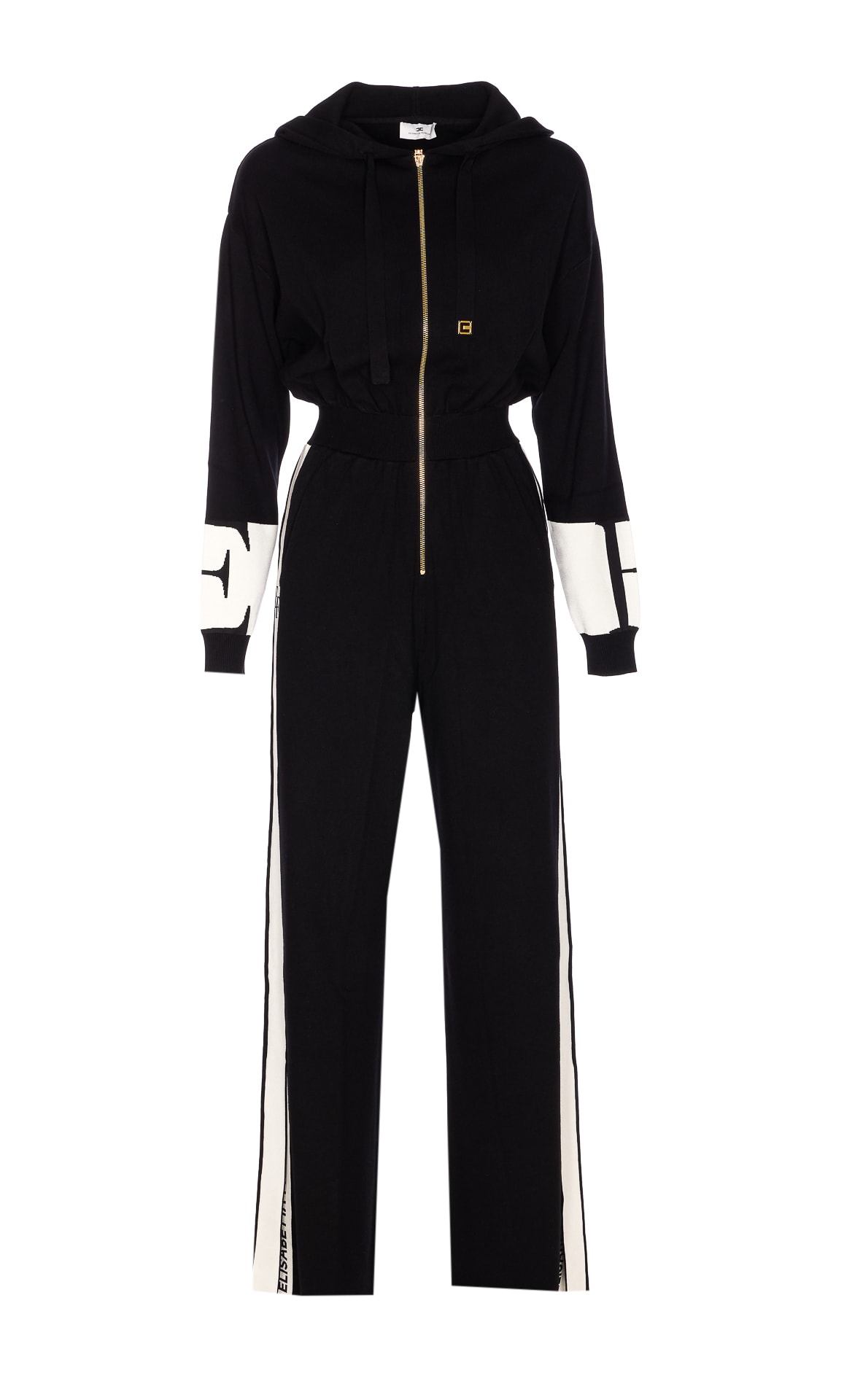 Elisabetta Franchi Viscose Suit With Shiny Bands