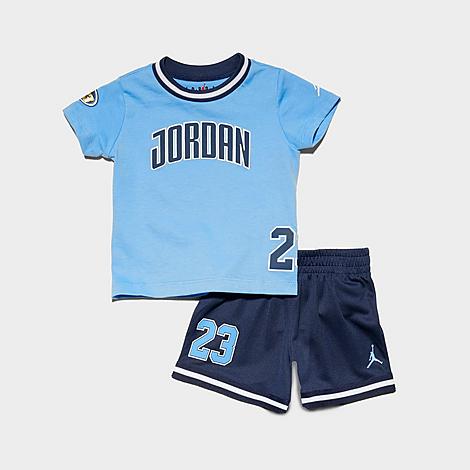 Jordan Infant Playoff T-Shirt and Shorts Set in University Blue/Midnight Navy Size: 24M