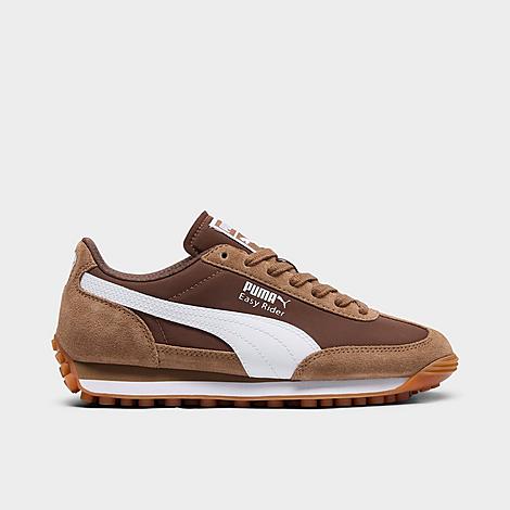 PUMA Big Kids Easy Rider Casual Shoes in Haute Coffee/PUMA White/Espresso Brown Size: 4.0