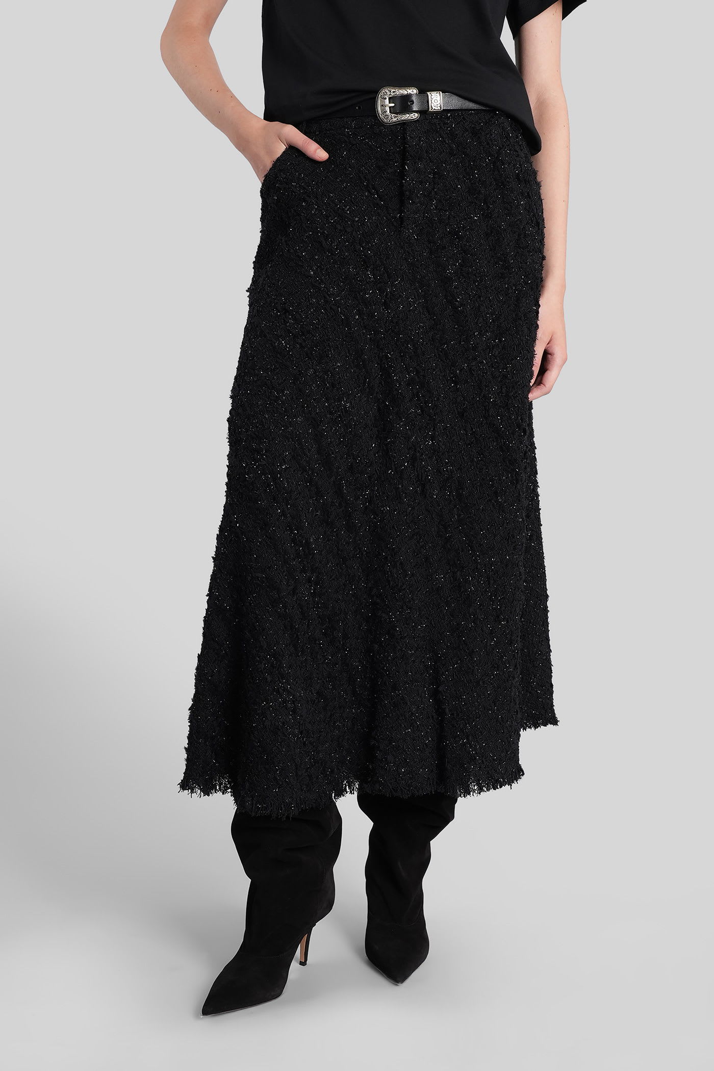 IRO Samden Skirt In Black Cotton