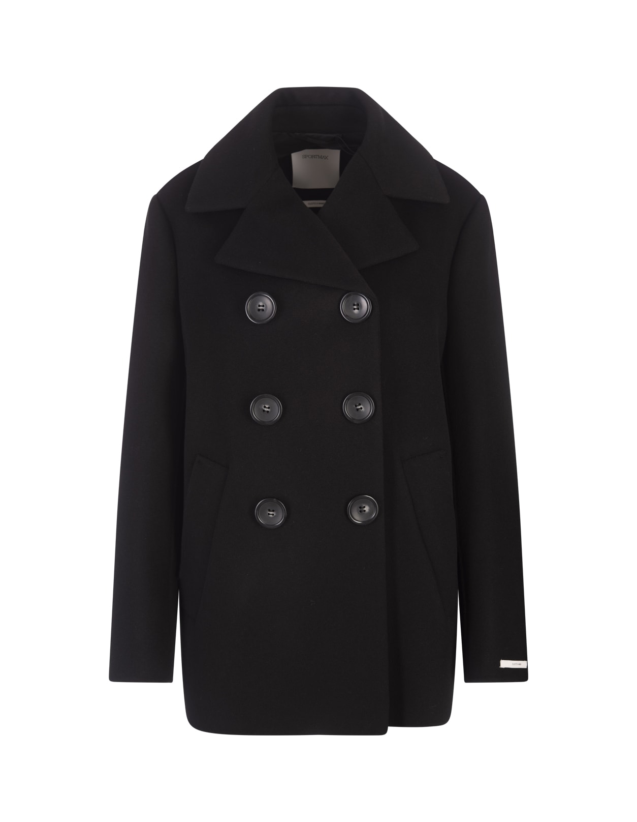 SportMax Black Livorno Caban