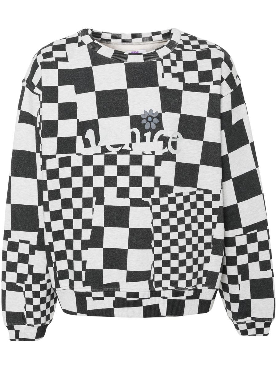 Erl Men Venice Checker Crewneck Knit Clothing