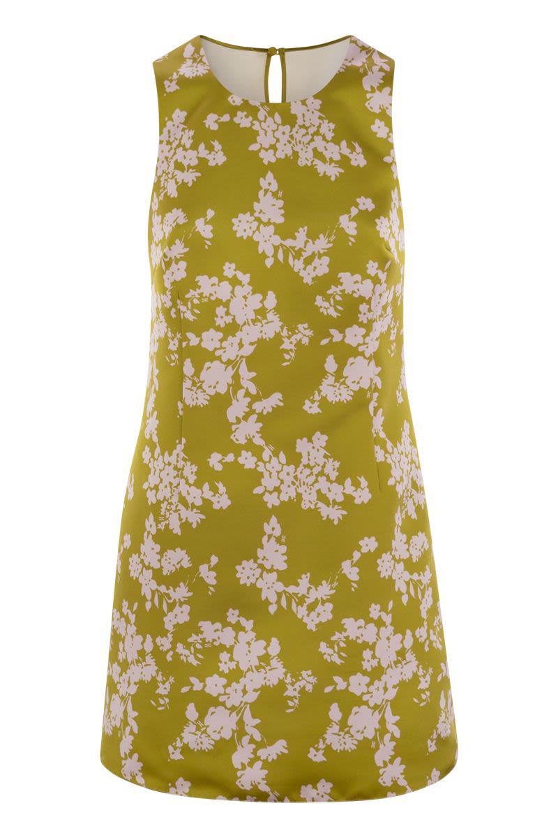 Elisabetta Franchi Printed Duchesse And Tulle Dress