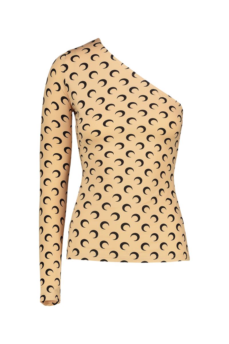 Marine Serre Asymmetric Top Moon Print Clothing