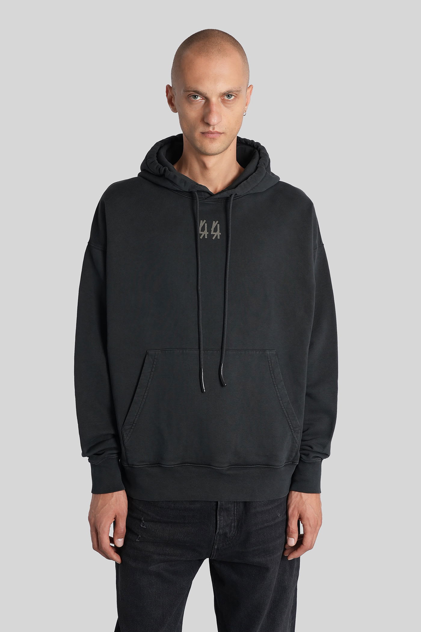 44 Label Group Sweatshirt In Black Cotton