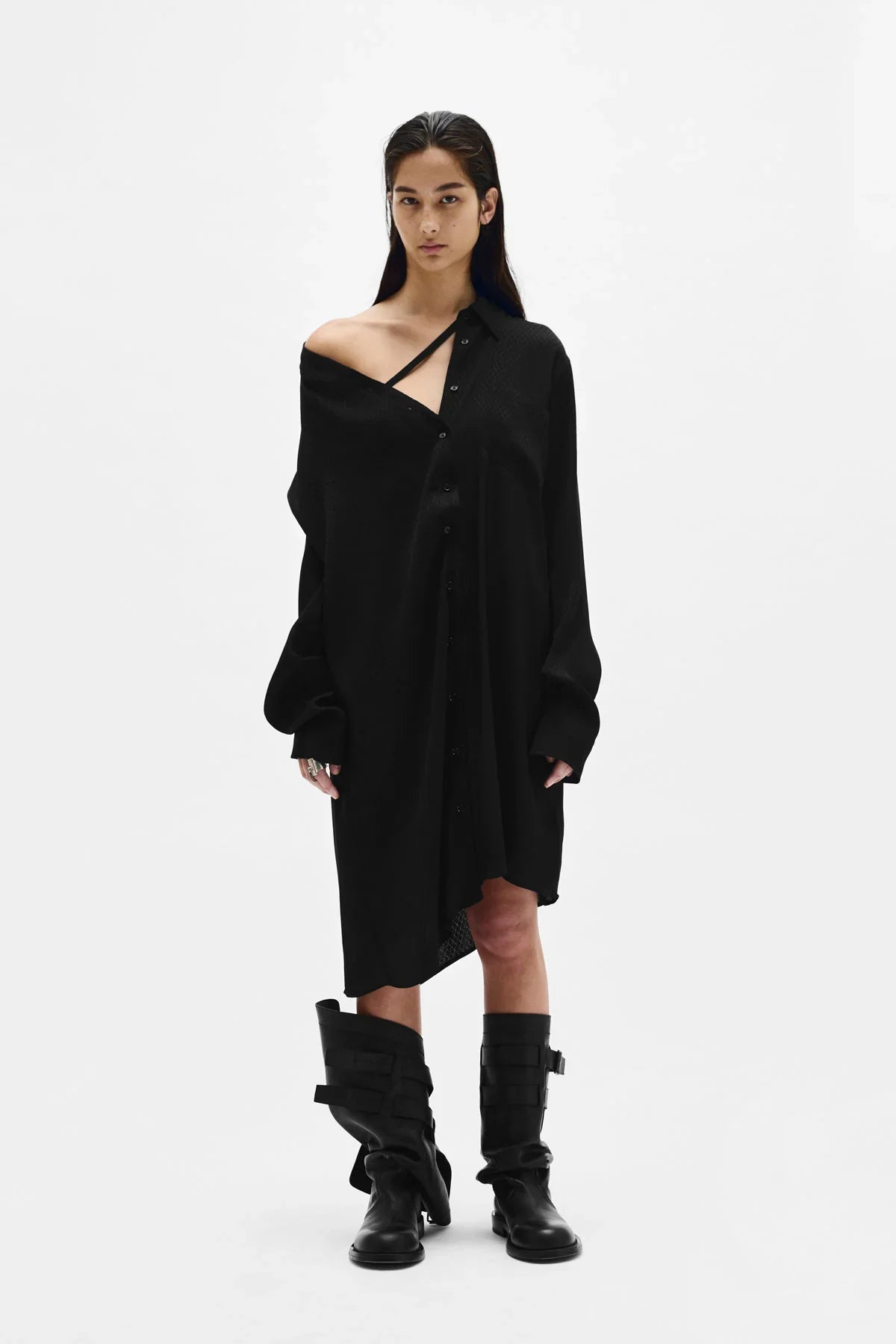 Halina Drop Shoulder Shirt Dress