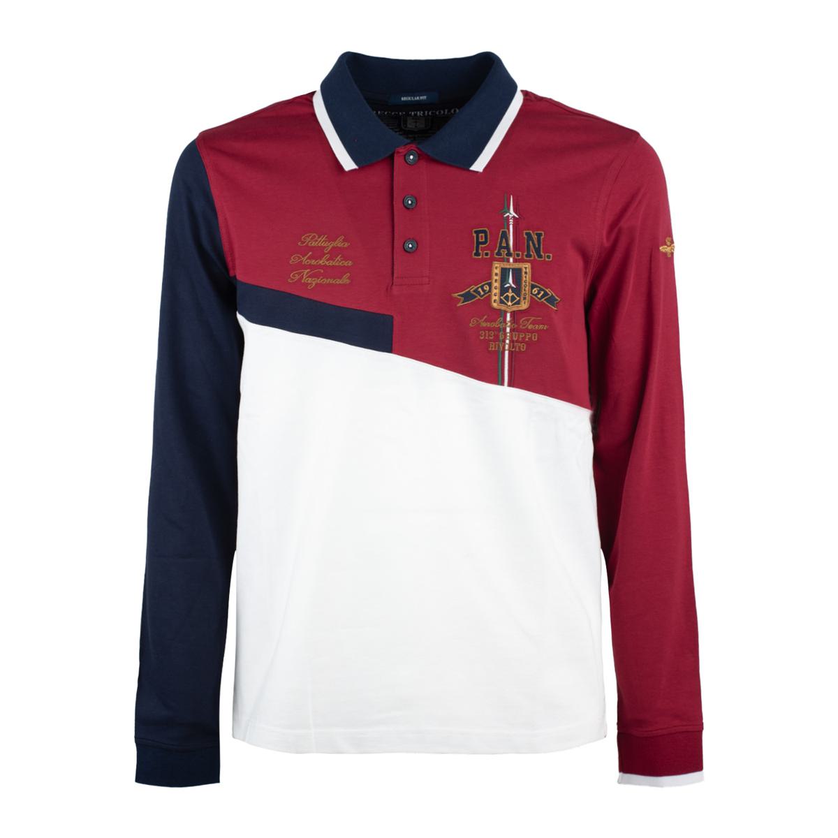 Aeronautica Militare P. A.N. Color-Block Polo Shirt.