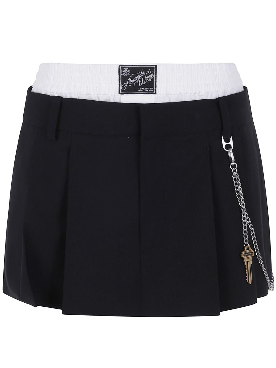 Alexander Wang Pre-Styled Pleated Skort With Chain Clothing