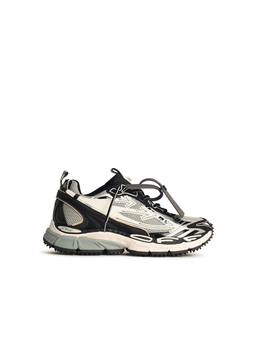 Off-White 'Ow' Grey Polyurethane Blend Sneakers