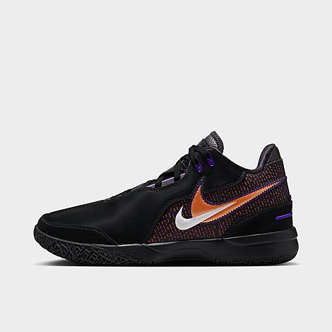 Nike Men's LeBron NXXT Gen AMPD Basketball Shoes in Black/Field Purple/Bright Mandarin Size: 11