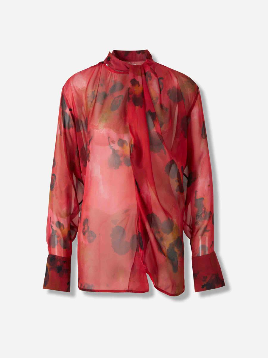 Victoria Beckham Printed Silk Blouse