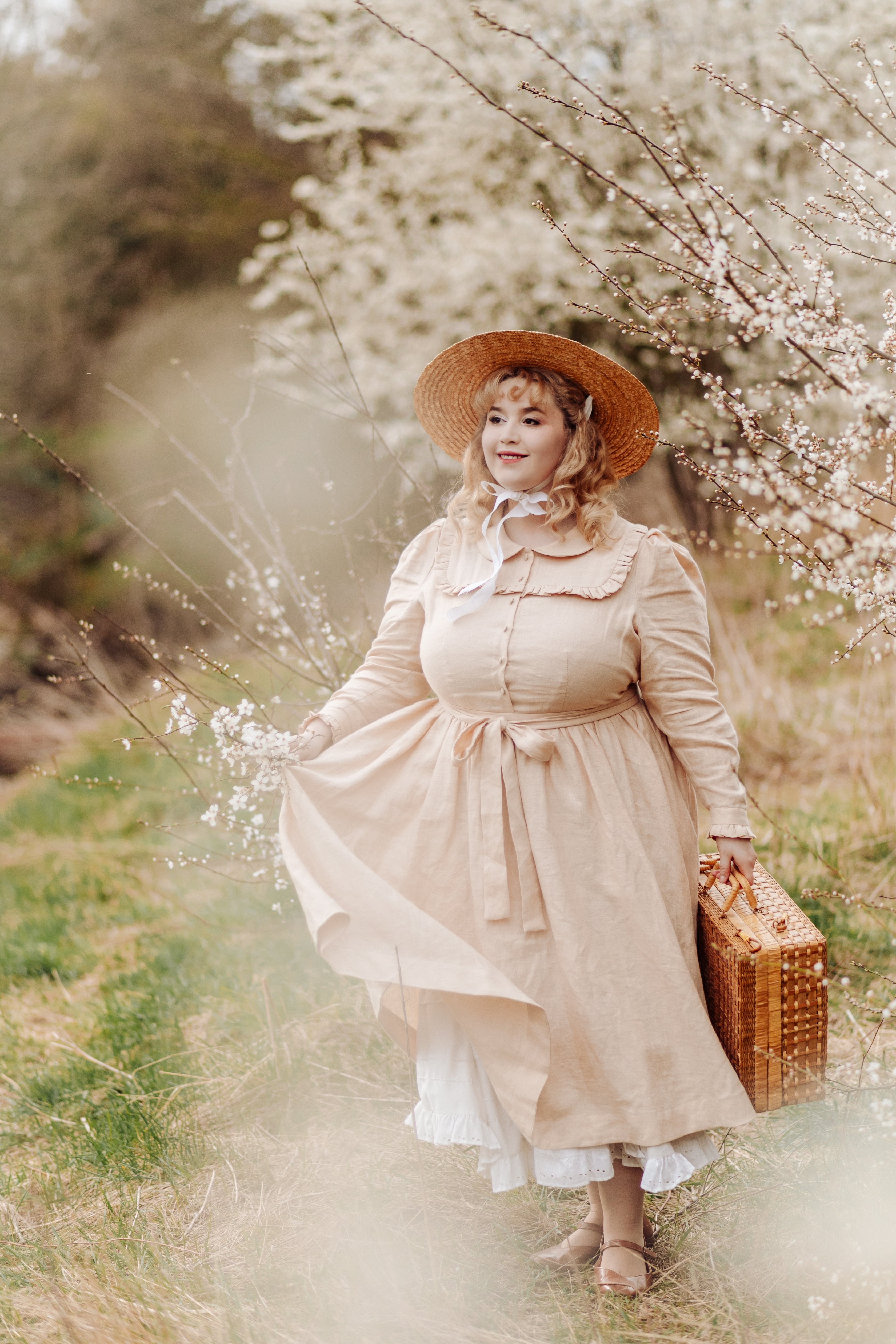 Amy Dress with long sleeves | Linen dress
