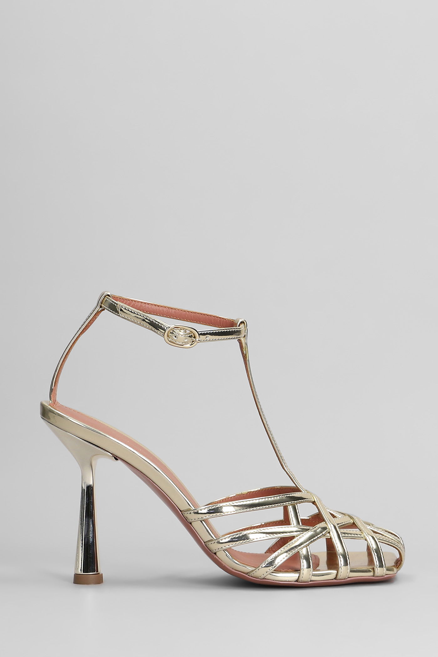 Aldo Castagna Lidia Sandals In Platinum Leather