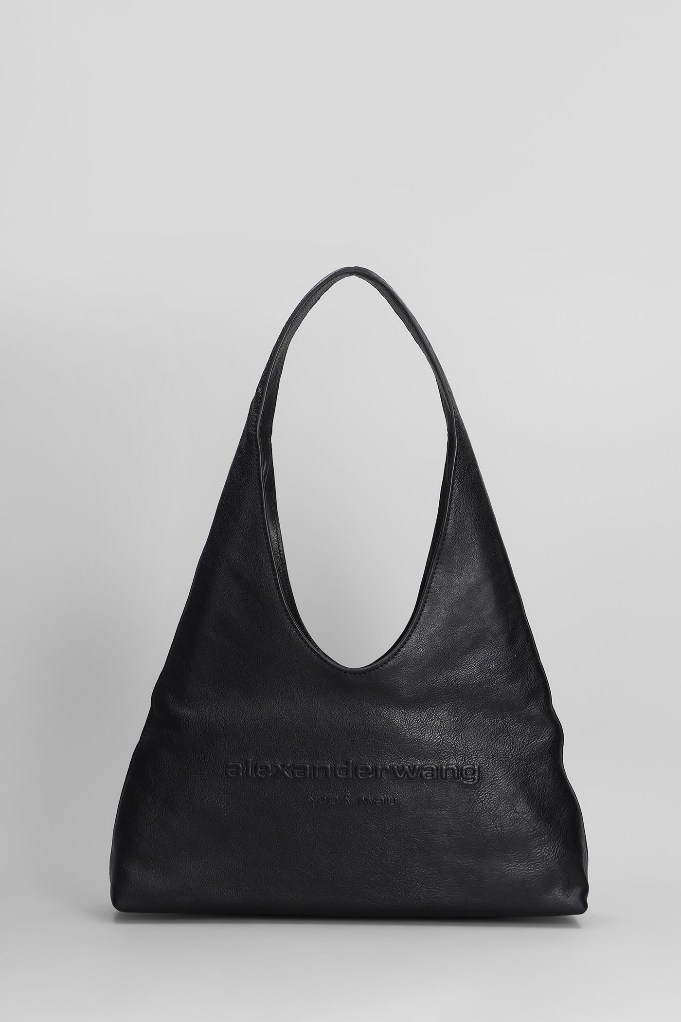 Alexander Wang Pike Small Hobo Hand Bag In Black Leather