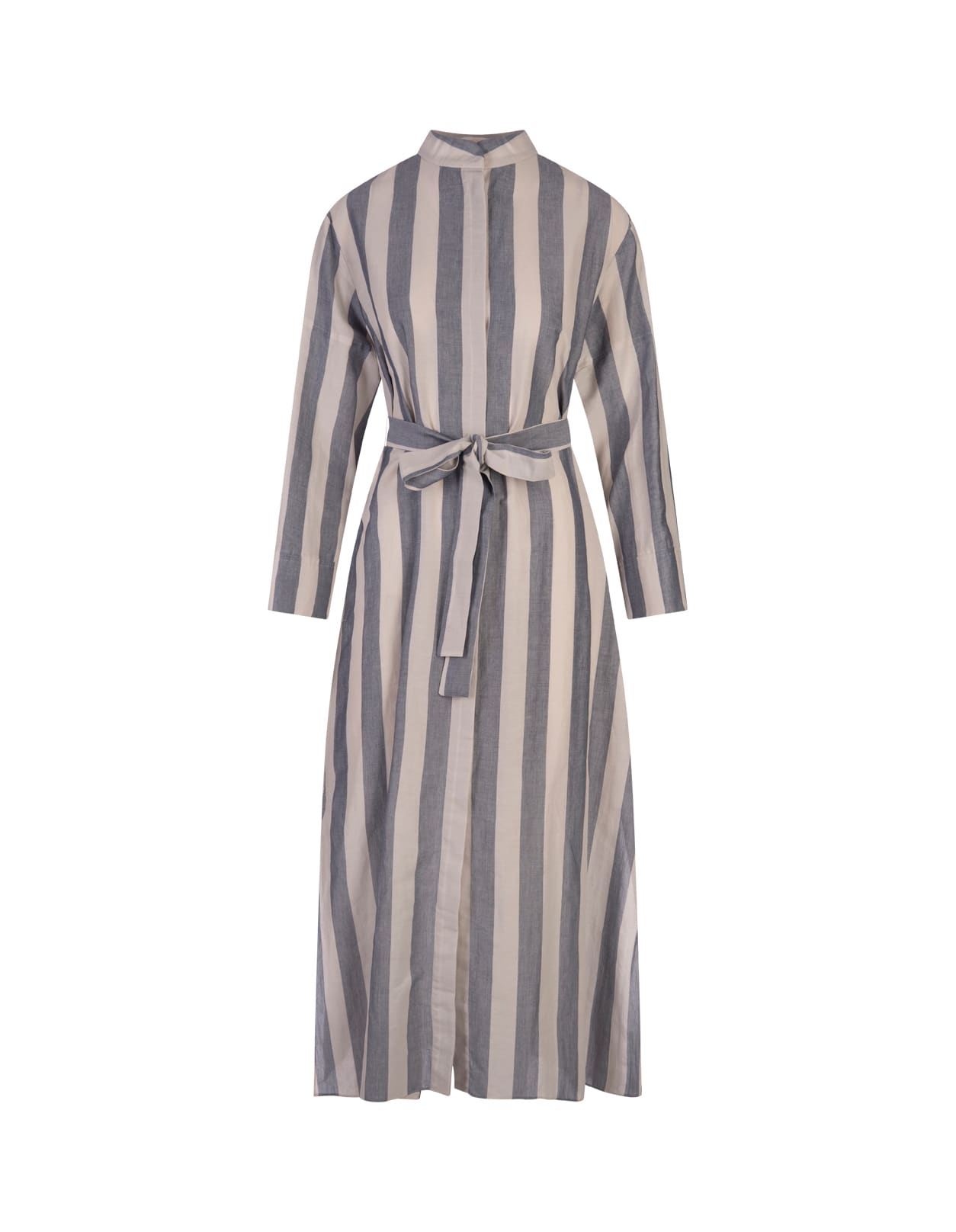 'S Max Mara Rima Dress With White And Light Blue Stripes