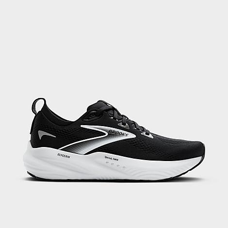 Brooks Men's Glycerin 22 Running Shoes (Wide Width) in Black/Grey/White Size: 7.5