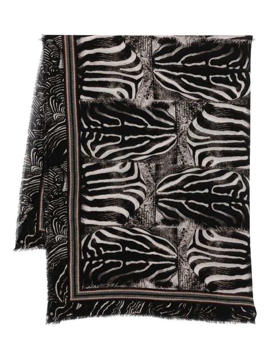 Faliero Sarti Zebra Stole In Collaboration With Peter Beard Studio Accessories