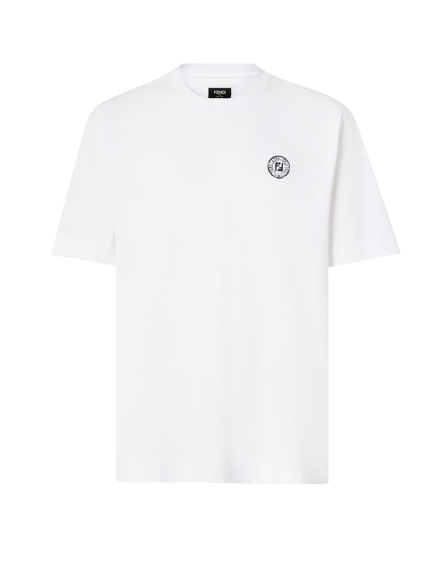 Fendi Cotton T-shirt With Ff Embroidery