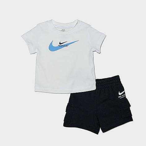 Nike Infant Athletic Department T-Shirt and Cargo Shorts Set in Black/White Size: 12M