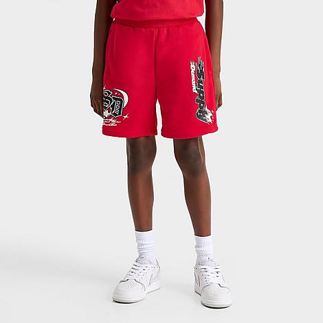Supply & Demand Kids Martinez Fleece Shorts in Red Size: Small