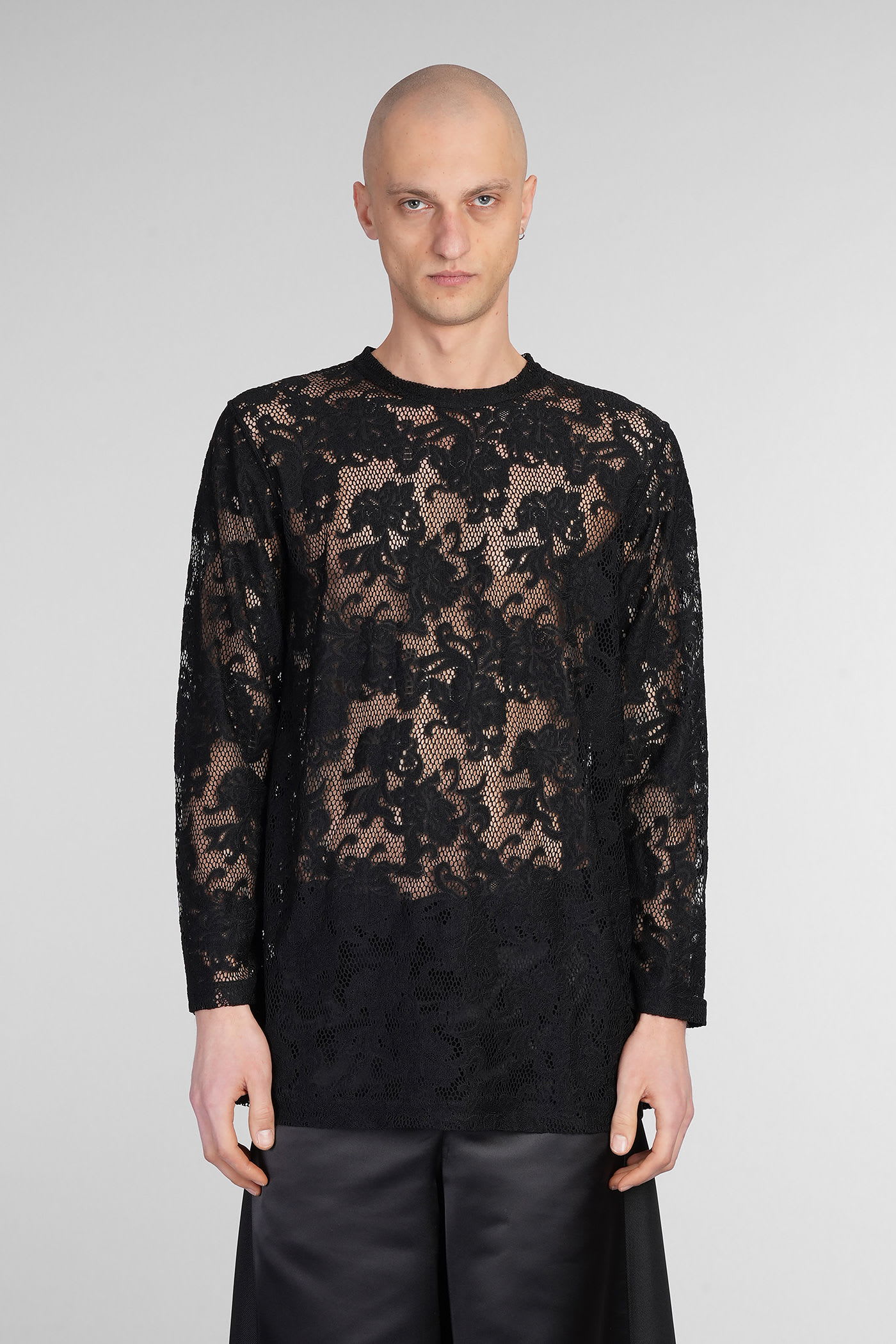 Comme Des Garçons Homme Plus T-shirt In Black Polyester