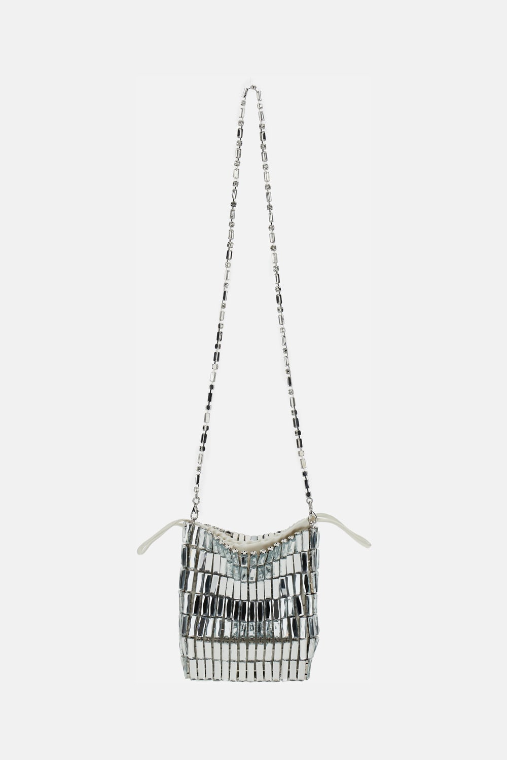 self-portrait Silver Crystal Mini Bag