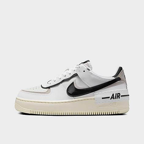 Nike Women's Air Force 1 Shadow Casual Shoes in White/Off Noir/Collegiate Grey Size: 5.0