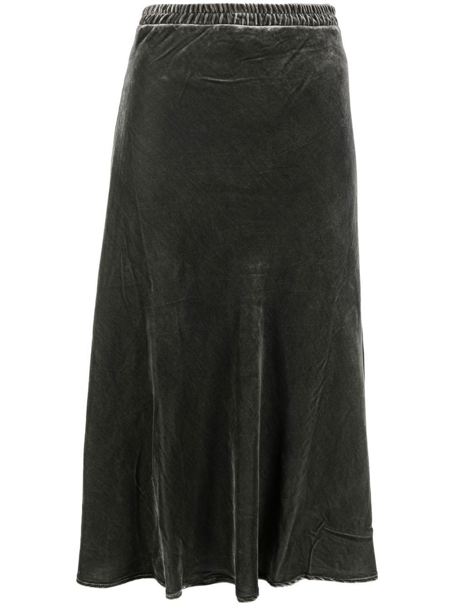 Gold Hawk Velvet Long Skirt