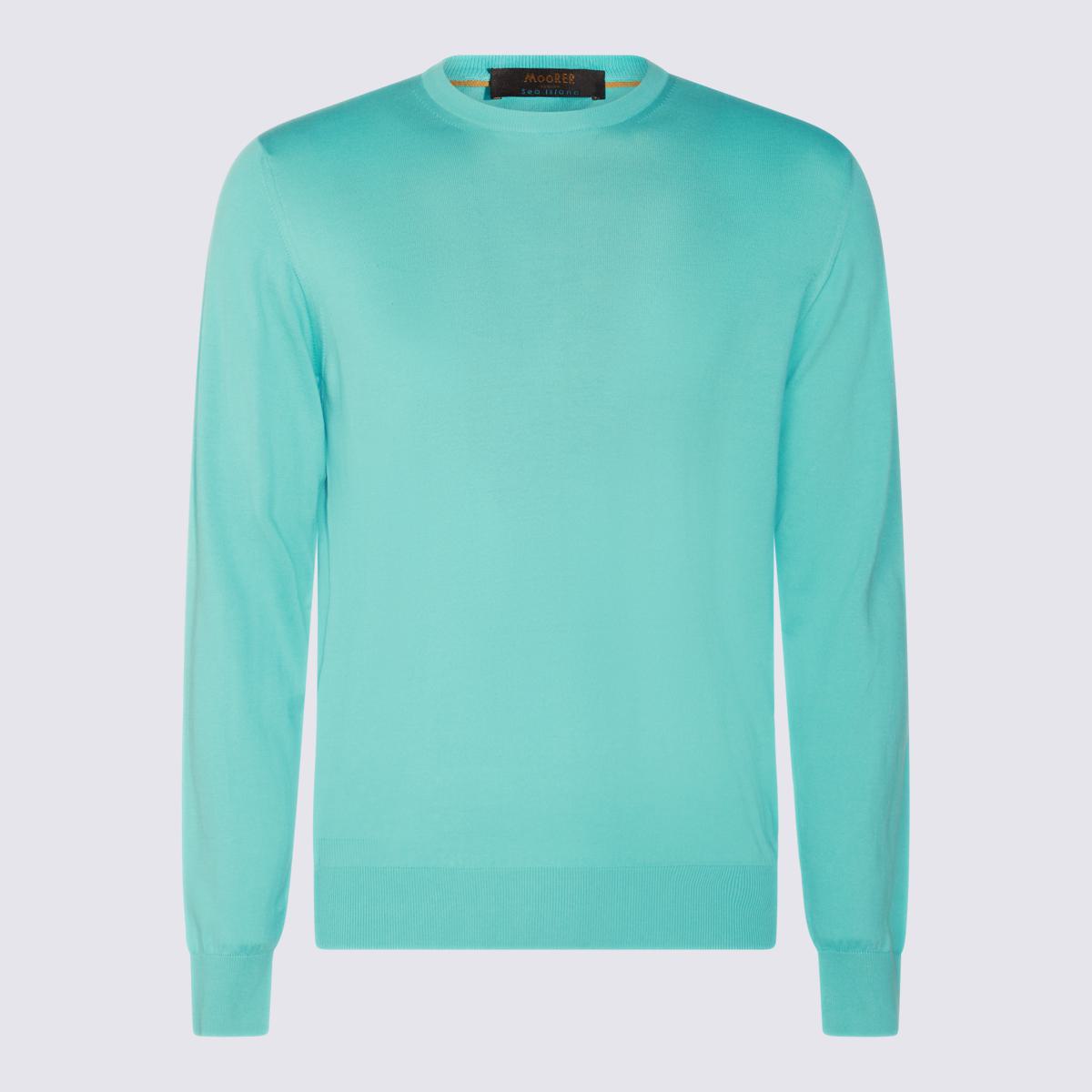 Moorer Light Blue Cotton Knitweat