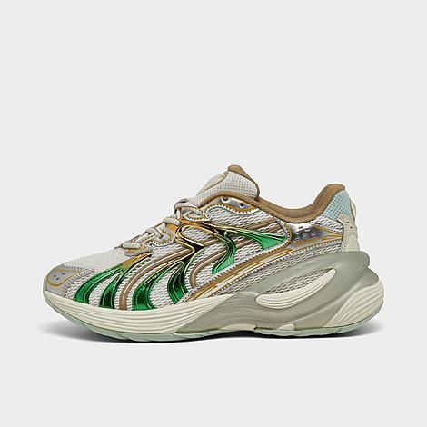 PUMA Women's Inverse Shimmer Casual Shoes in Warm White/Archive Gold Size: 7.5