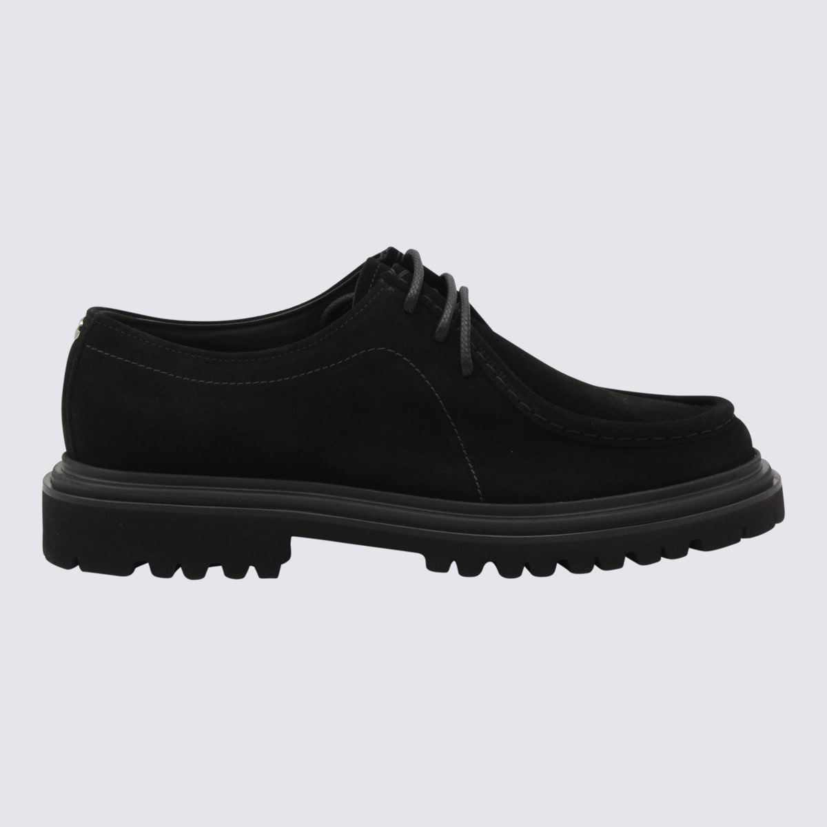 Dolce & Gabbana Black Leather Lace Up Shoes