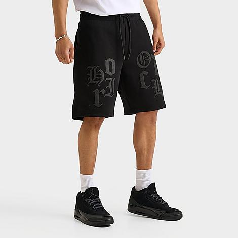 Hoodrich Men's Crown Graphic Fleece Shorts in Black Size: Small