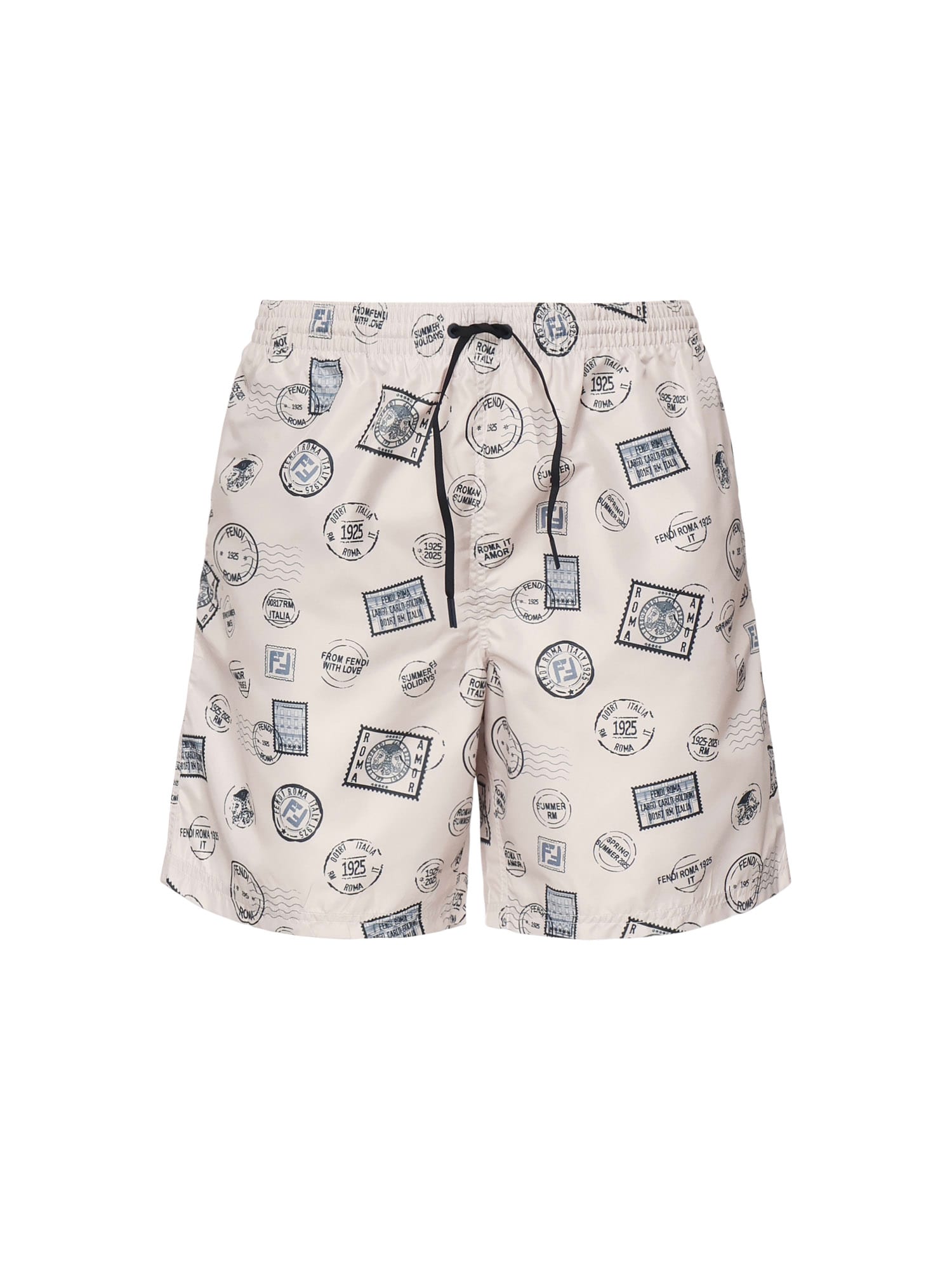 Fendi Printed Nylon Swim Trunks