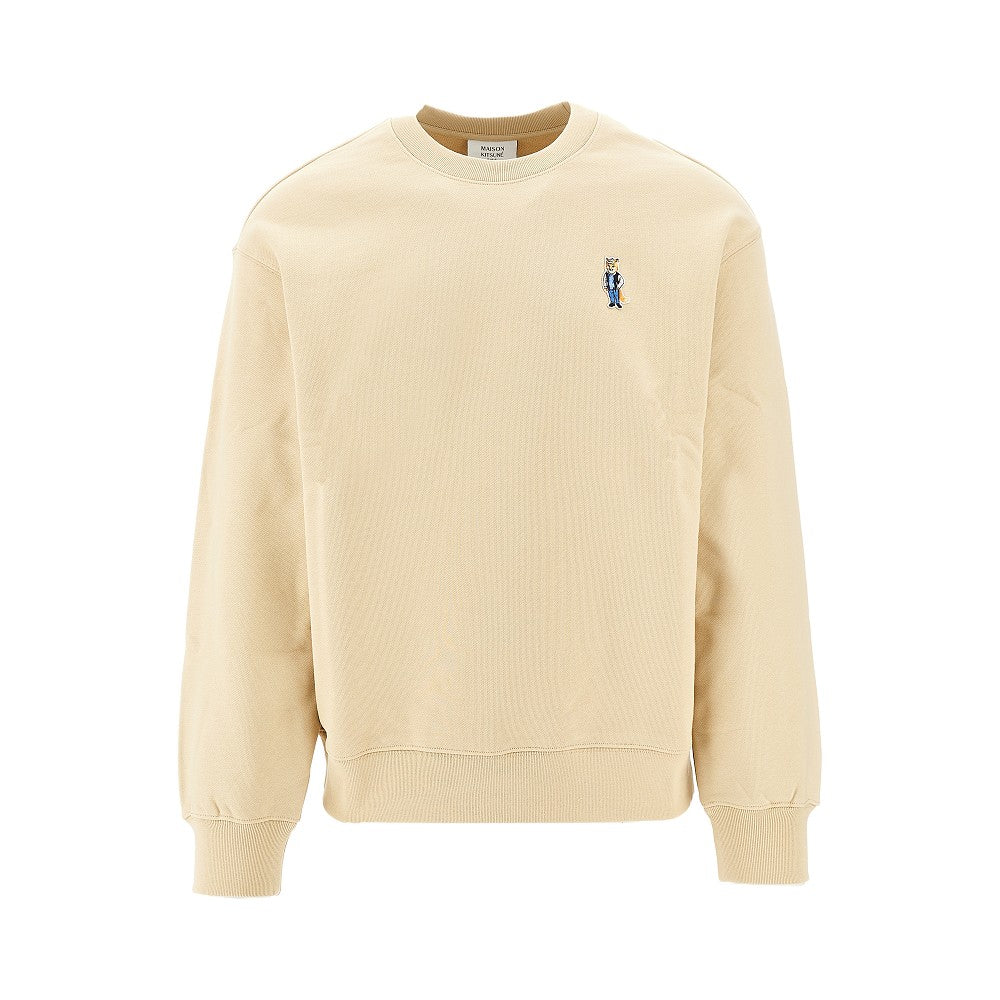 MAISON KITSUNE 狐狸贴布圆领卫衣 男士