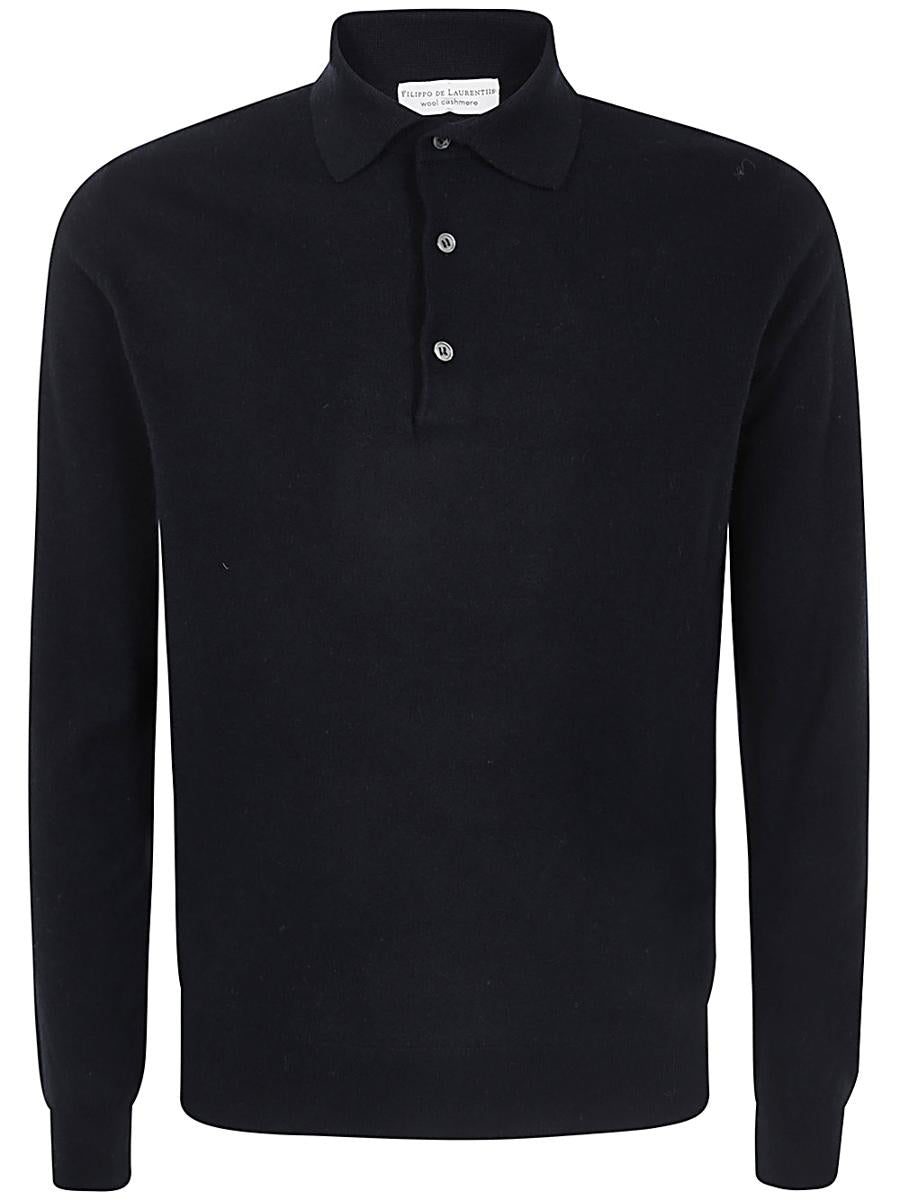 Filippo De Laurentiis Long Sleeves Cashmere Wool Polo Neck Clothing