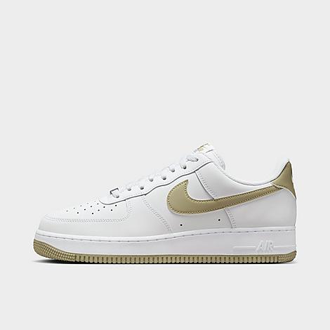 Nike Men's Air Force 1 '07 Casual Shoes in White/Neutral Olive Size: 7.5