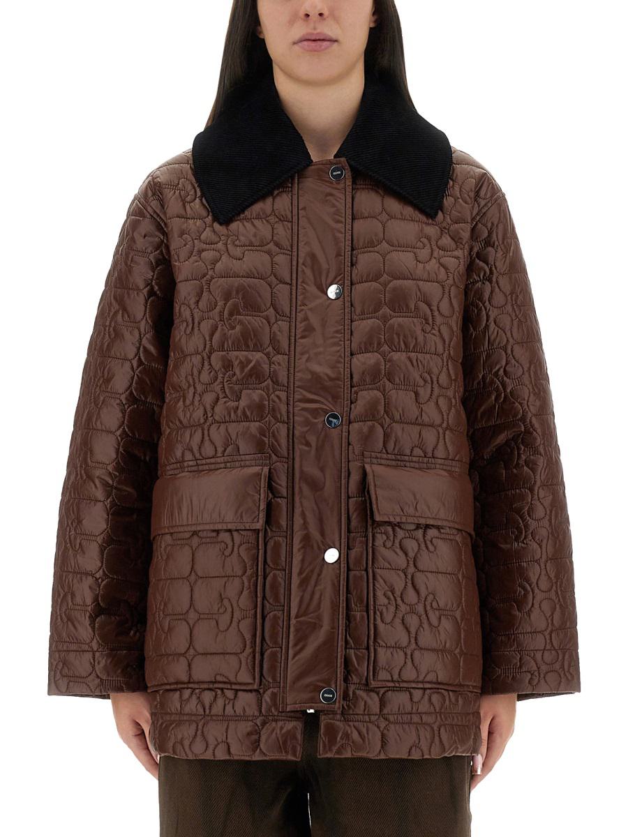 Ganni Quilted Midi Jacket
